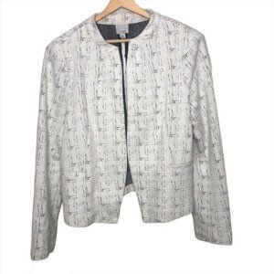 Halogen Textured Cream Blazer Size Large Business Casual Classic